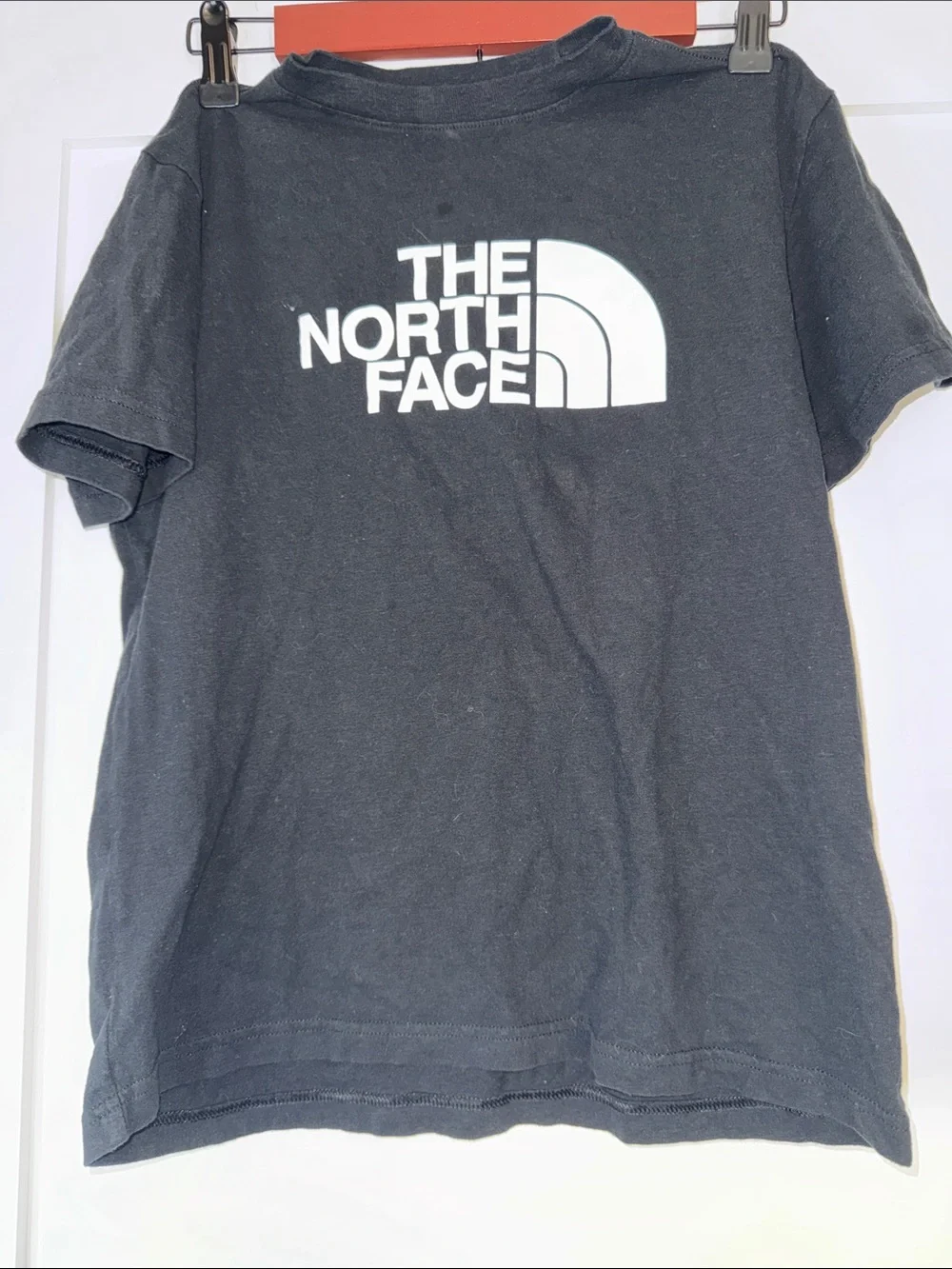 The North Face Boys Black T-Shirt w/ White Logo Sz Large / 12 minimalist